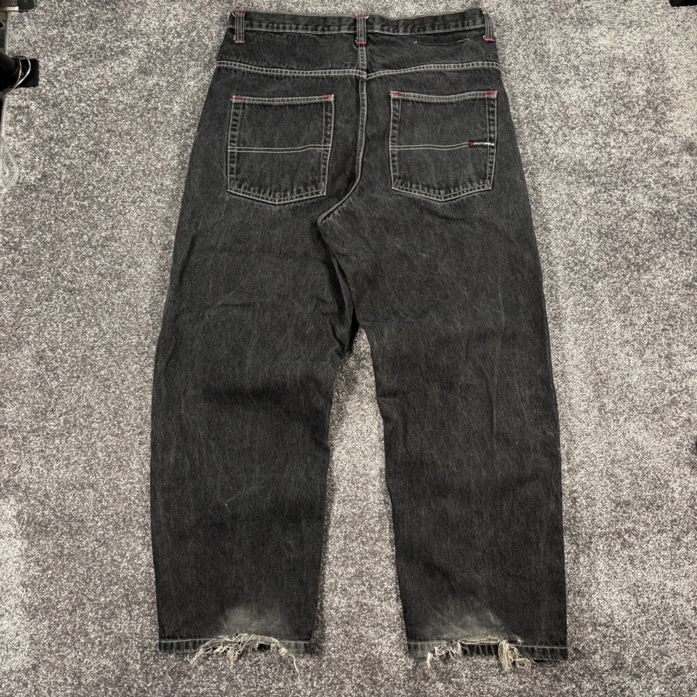Vintage Y2K Southpole Baggy Jeans Men's 36 Faded Black Wide Leg Skater Grunge